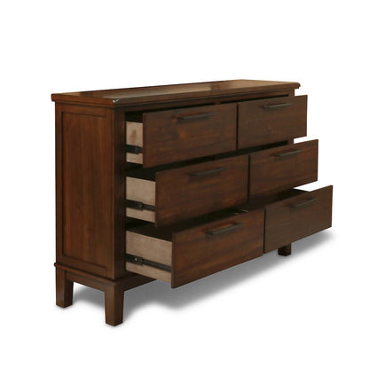 Cagney 3-Pc Wood Bedroom Set with Dresser in Chestnut