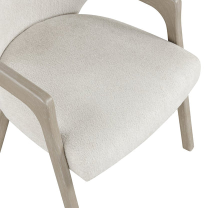 Gwendolyn 5-Pc Wood Round Dining Set w Arm Chairs in Taupe