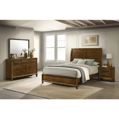 Ballard 4-Piece Wood Queen Bedroom Set in Walnut