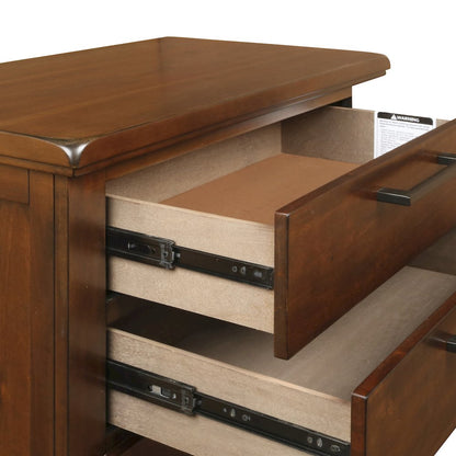 Cagney 3-Pc Wood Bedroom Set with Chest in Chestnut
