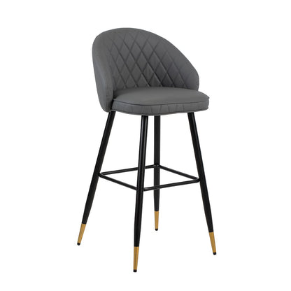New Classic Furniture Oliver Vegan Leather Bar Chair in Gray (Set of 4)