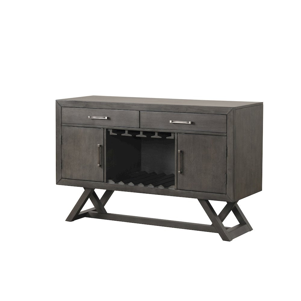 High Line Wood 2-drawer Server, Coffee