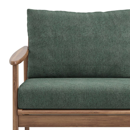 Ashton 3-Piece Wood Patio Conversation Set in Moss Green