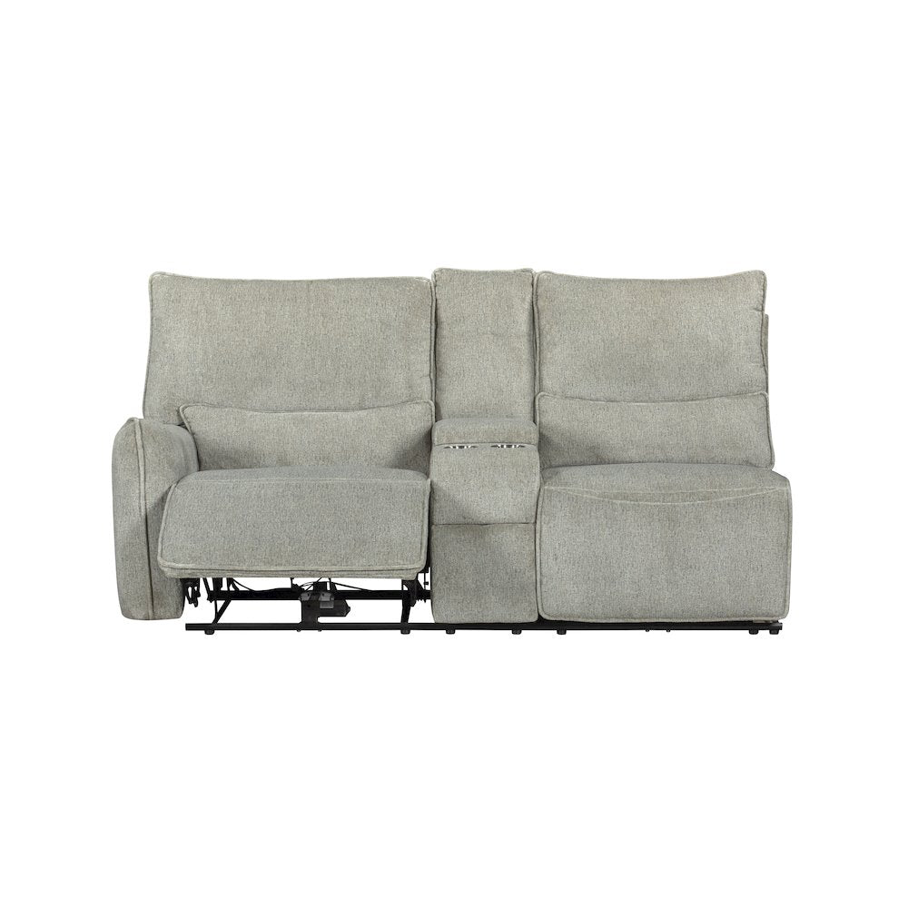 Remsen 3-Piece Polyester Fabric Manual Sectional in Latte
