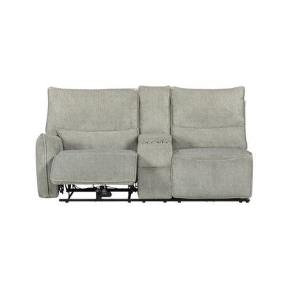 Remsen 3-Piece Polyester Fabric Manual Sectional in Latte