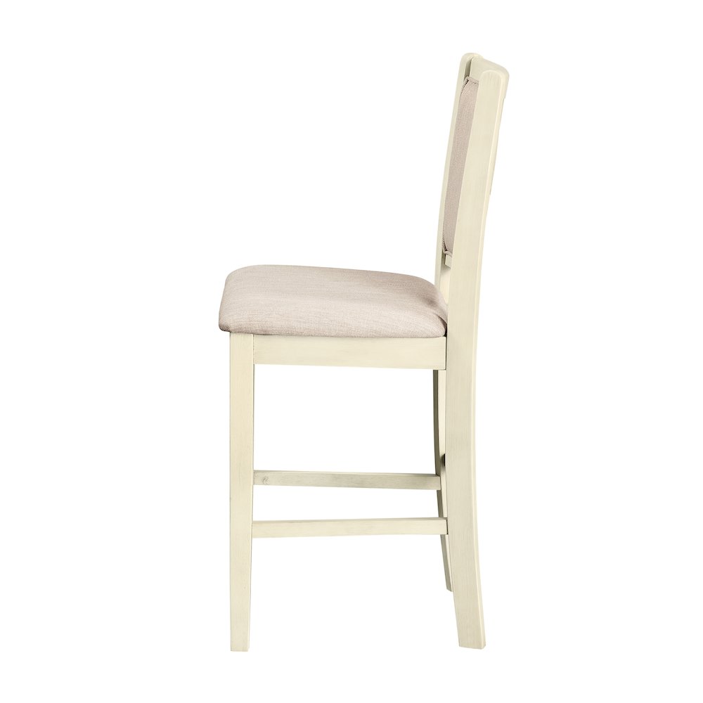 Amy Wood Counter Chair in Bisque (Set of 4)