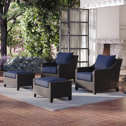 Skye Set Of 2 Ottomans-Blue