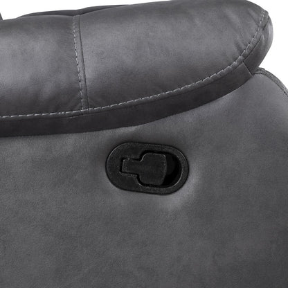 Morello Polyester Blend Fabric Glider Recliner in Gray