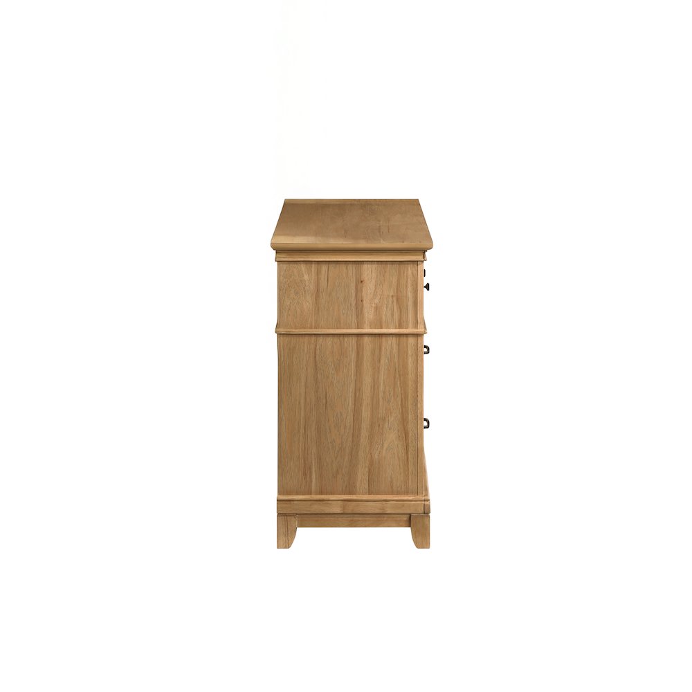 Sunstone Wood 6-Drawer Dresser in Honey