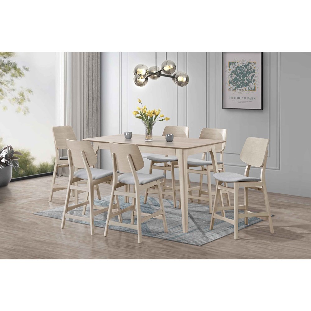 Oscar Wood Counter Height Table in White Ash