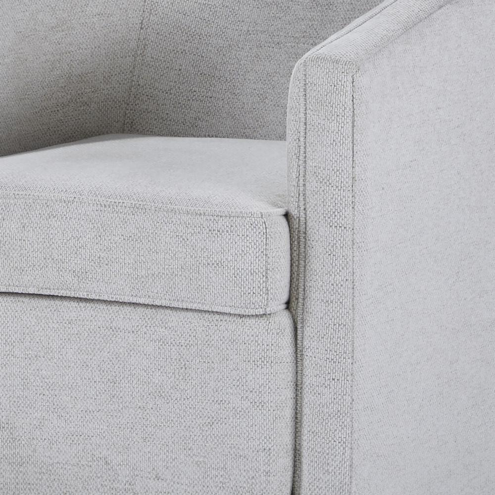 Poppy Light Gray Polyester Fabric Accent Swivel Arm Chair