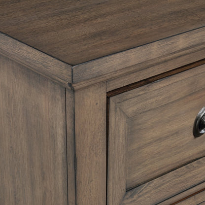 Mariana Wood 5-Drawer Chest, Vintage Mocha