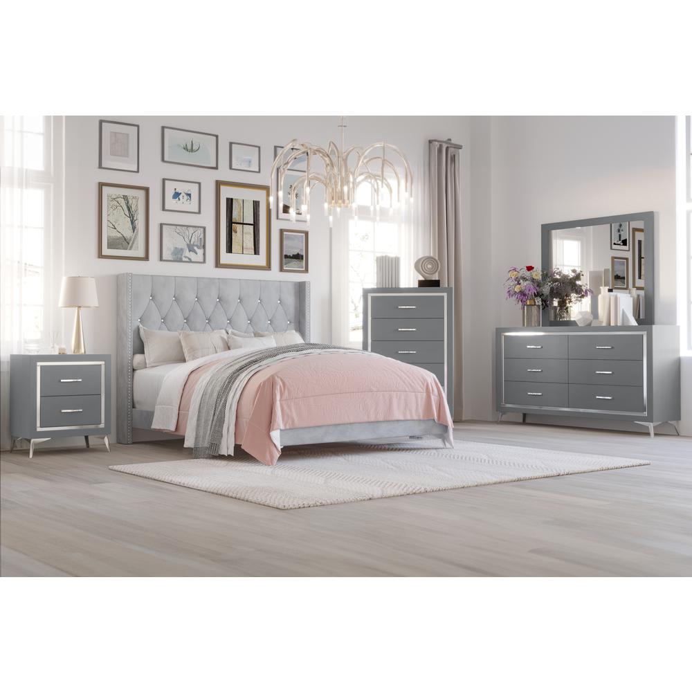 Huxley Nightstand-Gray