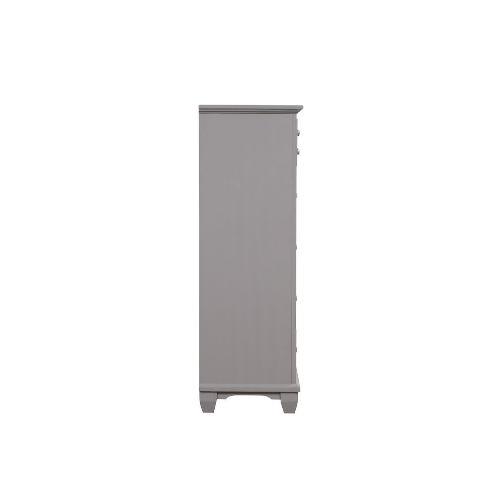 Jamestown Wood 5-Drawer Chest, Gray