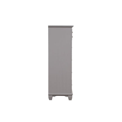 Jamestown Wood 5-Drawer Chest, Gray