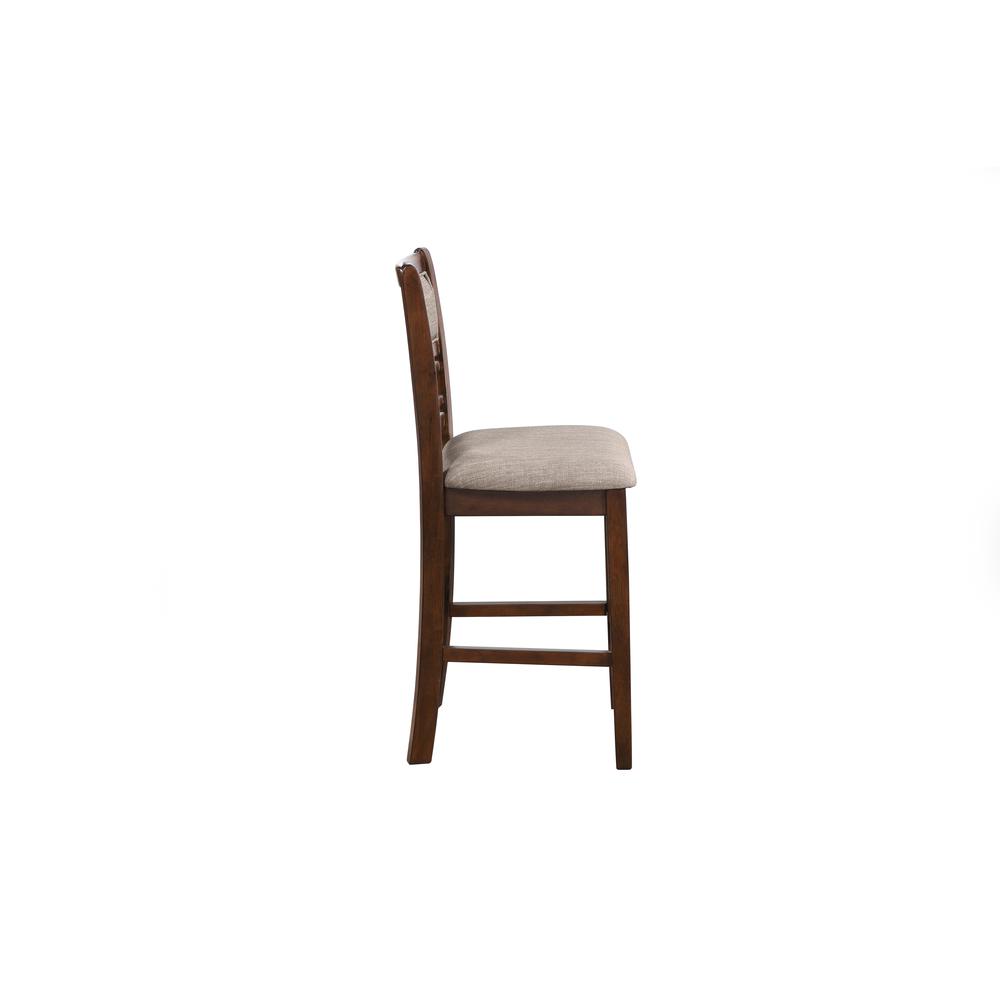 Furniture Gia 5-Piece Transitional Wood Counter Set in Cherry