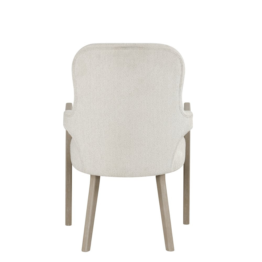 Gwendolyn 5-Pc Wood Round Dining Set w Arm Chairs in Taupe