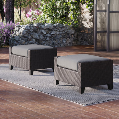 Skye Set Of 2 Ottomans-Gray