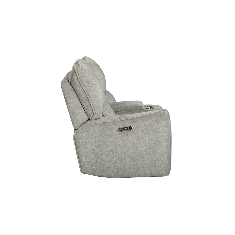 Remsen 3-Piece Polyester Fabric Power Sectional in Latte