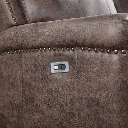Quade Glider Recliner W/Pwr Fr-Mocha