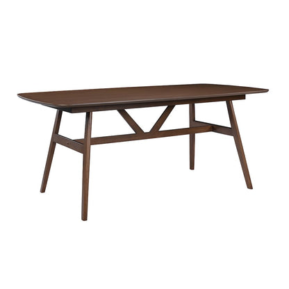Miller 5-Piece Wood Rectangular Dining Set in Walnut