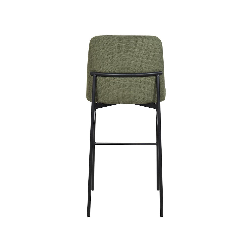 New Classic Furniture Erik Fabric Upholstered Bar Stool in Green (Set of 4)