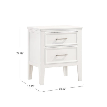 Andover Wood Nightstand in White (Set of 2)