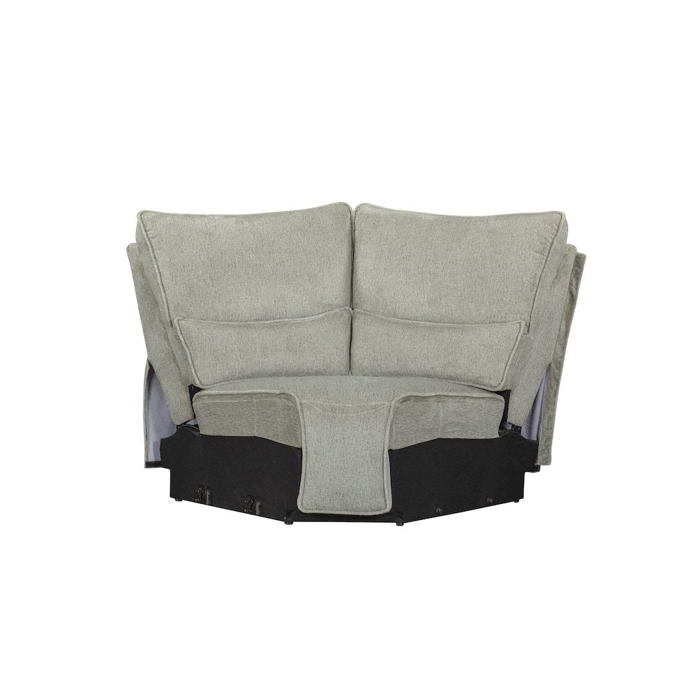 Remsen 3-Piece Polyester Fabric Manual Sectional in Latte