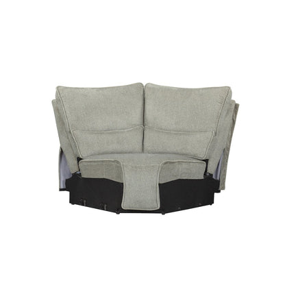 Remsen 3-Piece Polyester Fabric Manual Sectional in Latte