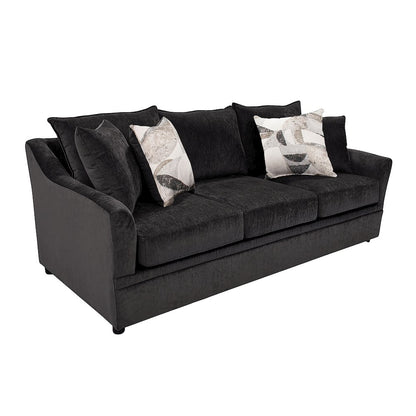 Sylvie Polyester Upholstered Sofa in Dark Gray
