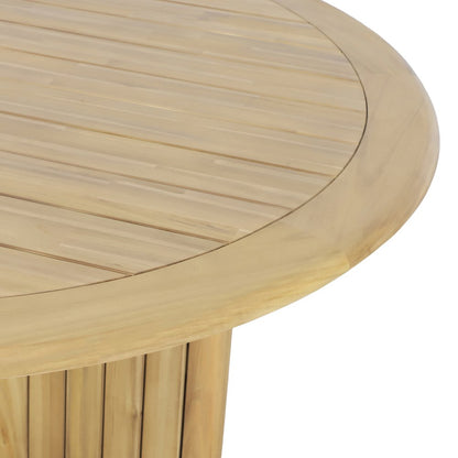 Sedona Wood Round Patio Dining Table in Natural