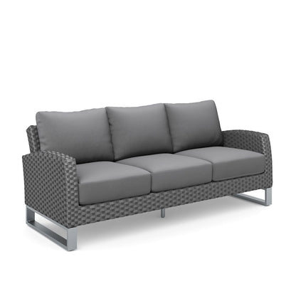 Fiji 2 Pc Sofa And Slat Top Coffee Table Set-Gray