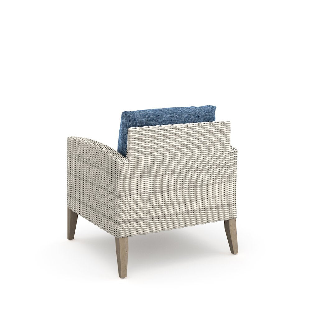 Carezza 6-Piece Wood Patio Conversation Set, Blue