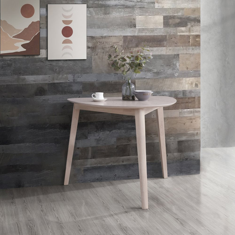 Oscar Wood Corner Table, White Ash