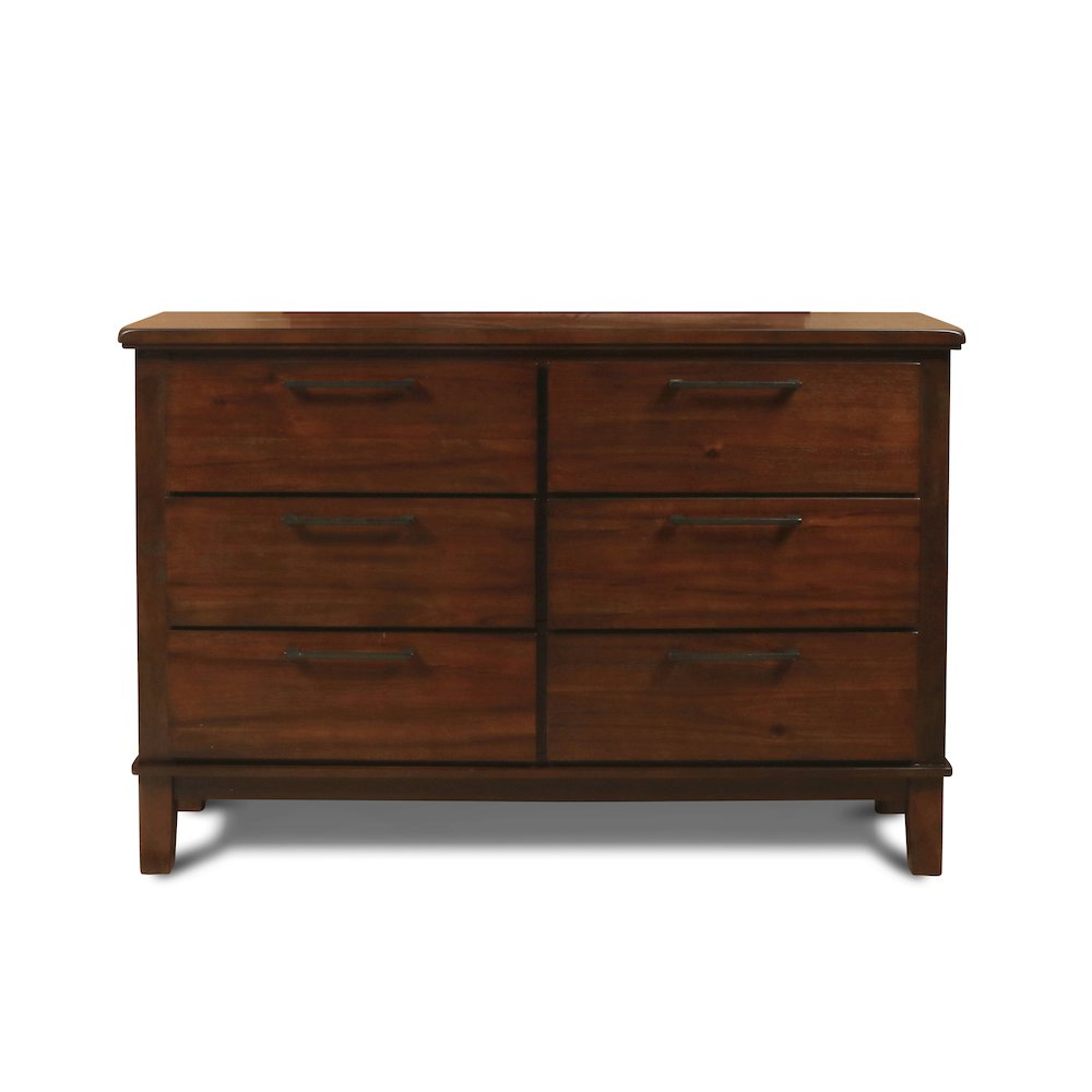 Cagney 3-Pc Wood Bedroom Set with Dresser in Chestnut