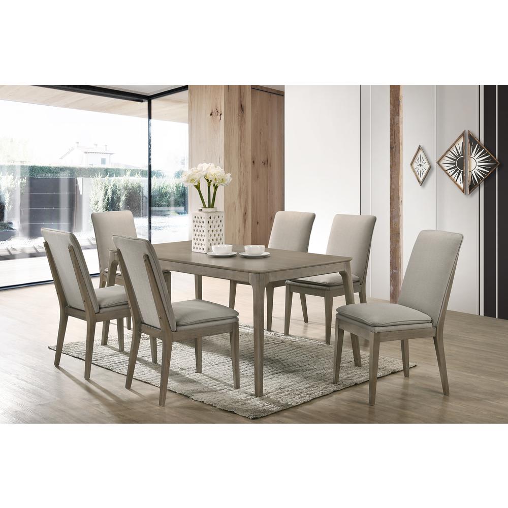 Maggie Dining Chair W/Natural Cushion-Walnut, Set of 2