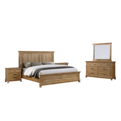 Sunstone 5-Pc Wood King Bedroom Set in Honey