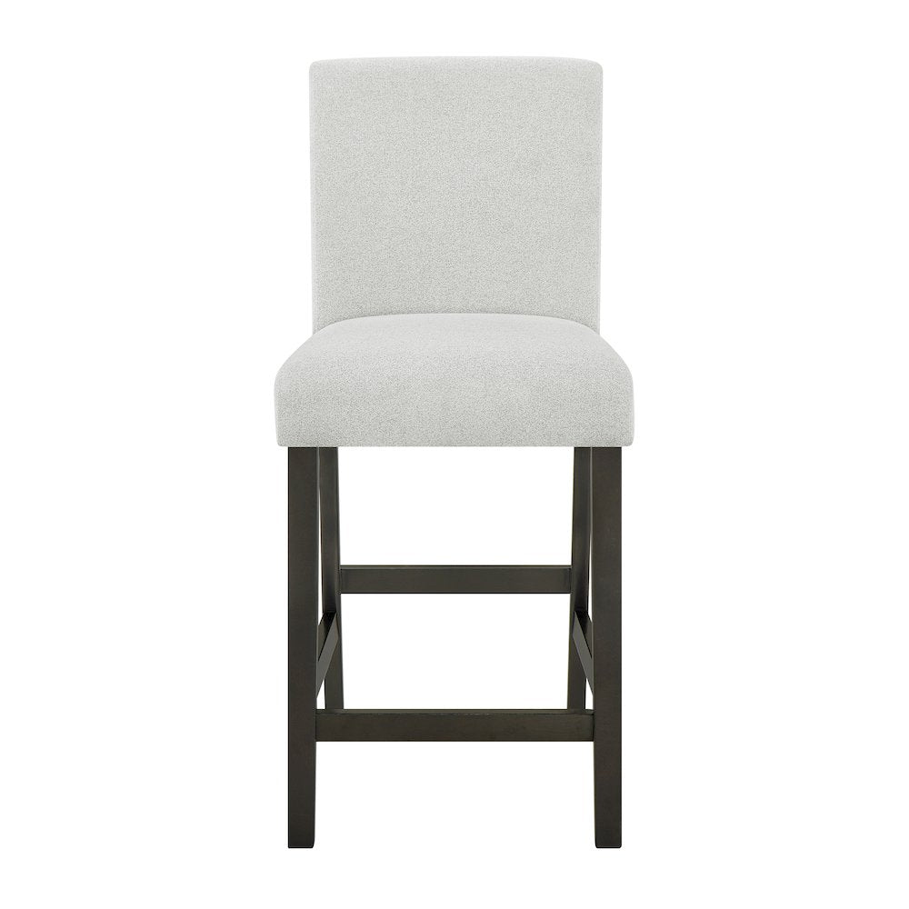 Carissa Wood Counter Chair in Stone (Set of 2)
