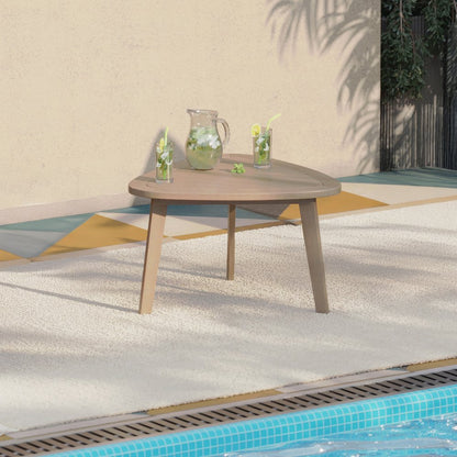 Radius Wood Patio End Table in Natural