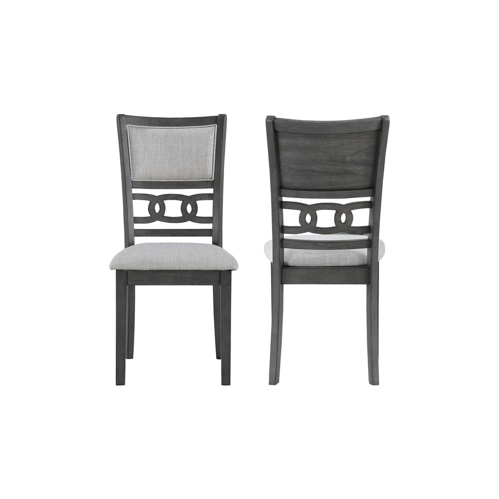 Furniture Gia Solid Wood Dining Chair in Gray (Set of 2)