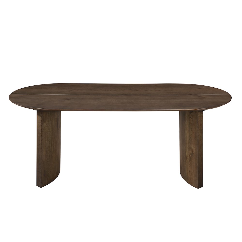 Kody Wood Oval Dining Table in Dark Walnut