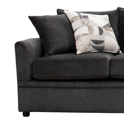 Sylvie Polyester Upholstered Sofa in Dark Gray