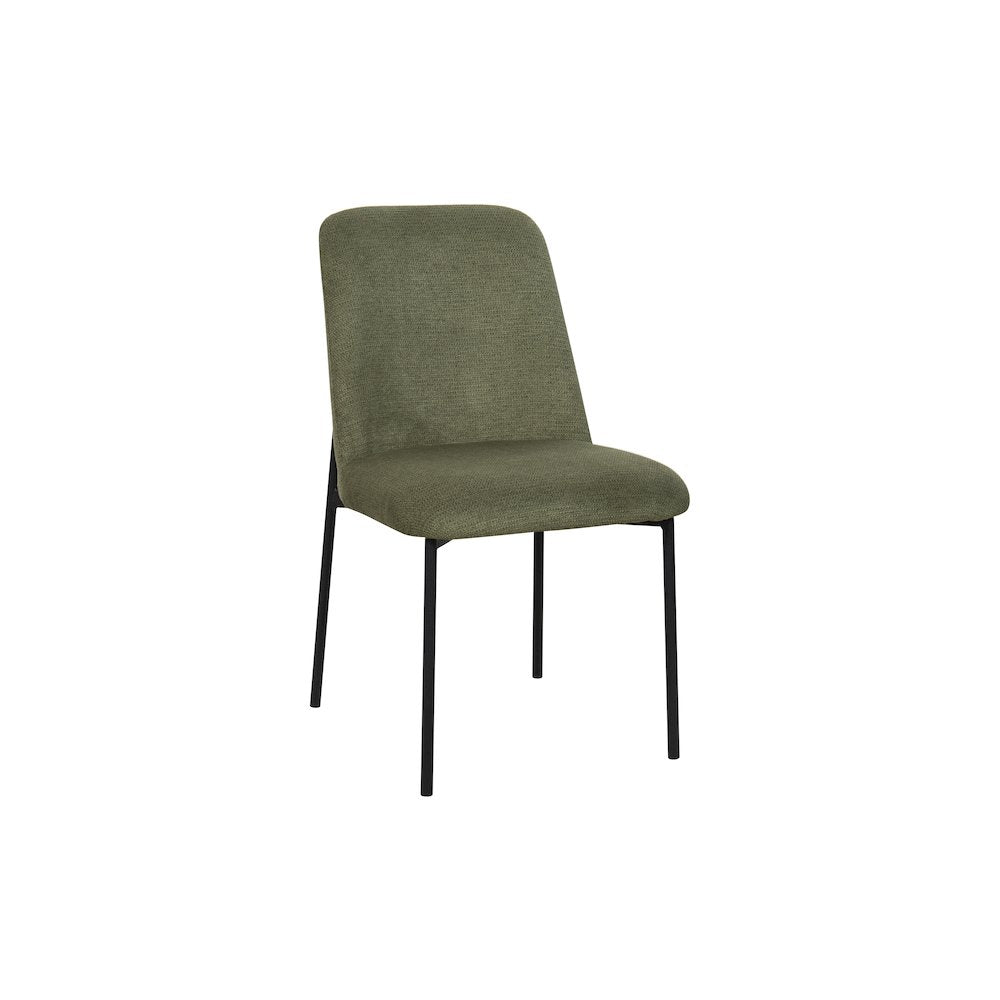 Erik Metal & Fabric Side Chair (Set of 2), Green