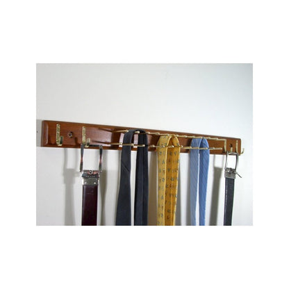 Home Essential Tie & Belt Hanger in Walnut finish.