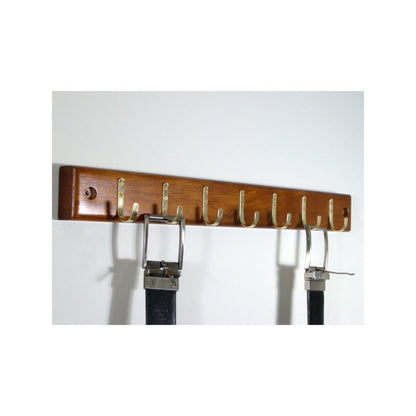 Home Essential belt hanger bar in Walnut finish.