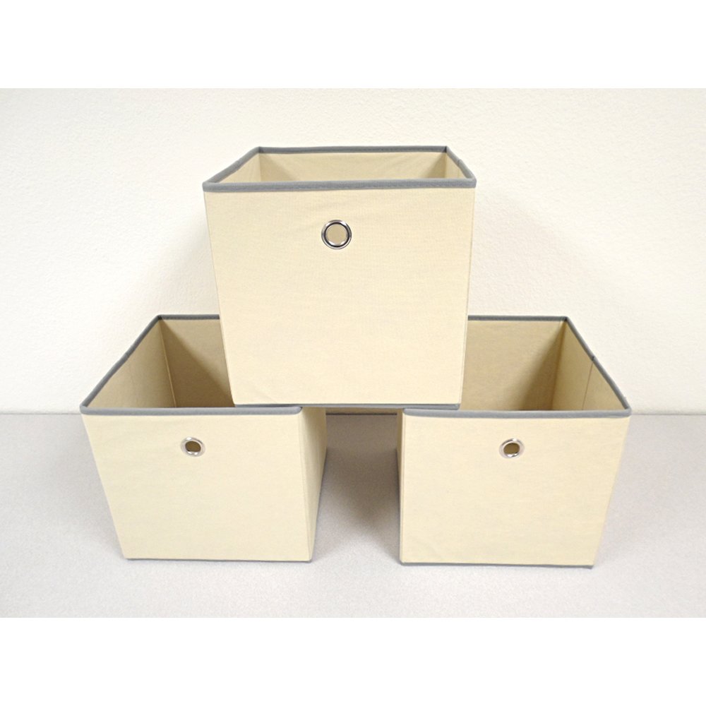Colonial Fabric Bins in Beige