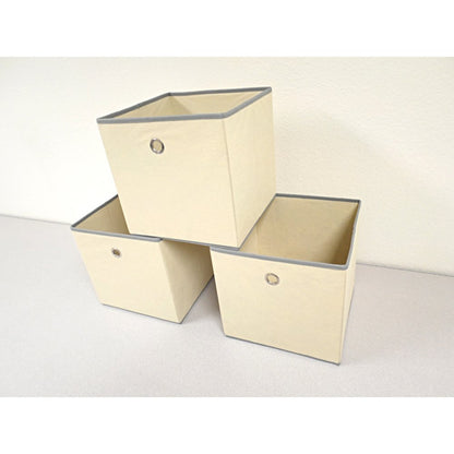 Colonial Fabric Bins in Beige