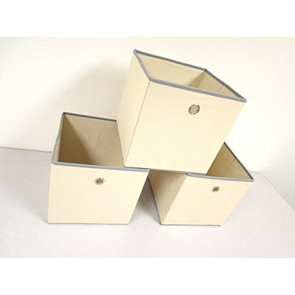 Colonial Fabric Bins in Beige