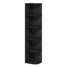 5-Tier Corner Open Shelf Bookcase with Spacious Storage