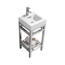 Cisco 16" Stainless Steel Console with Acrylic Sink - Chrome
